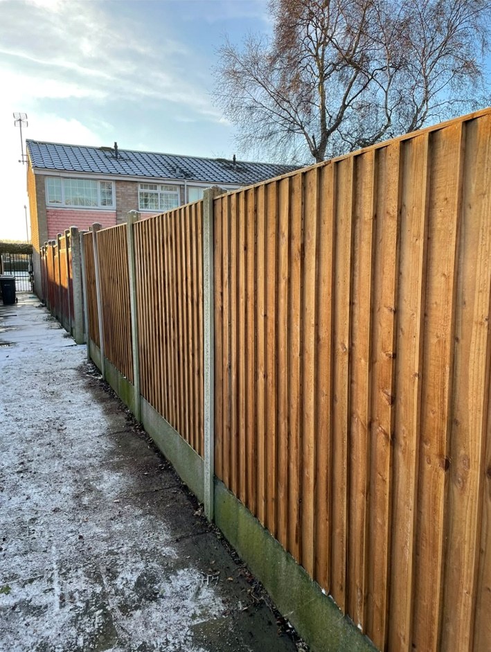 Closeboard timber fencing